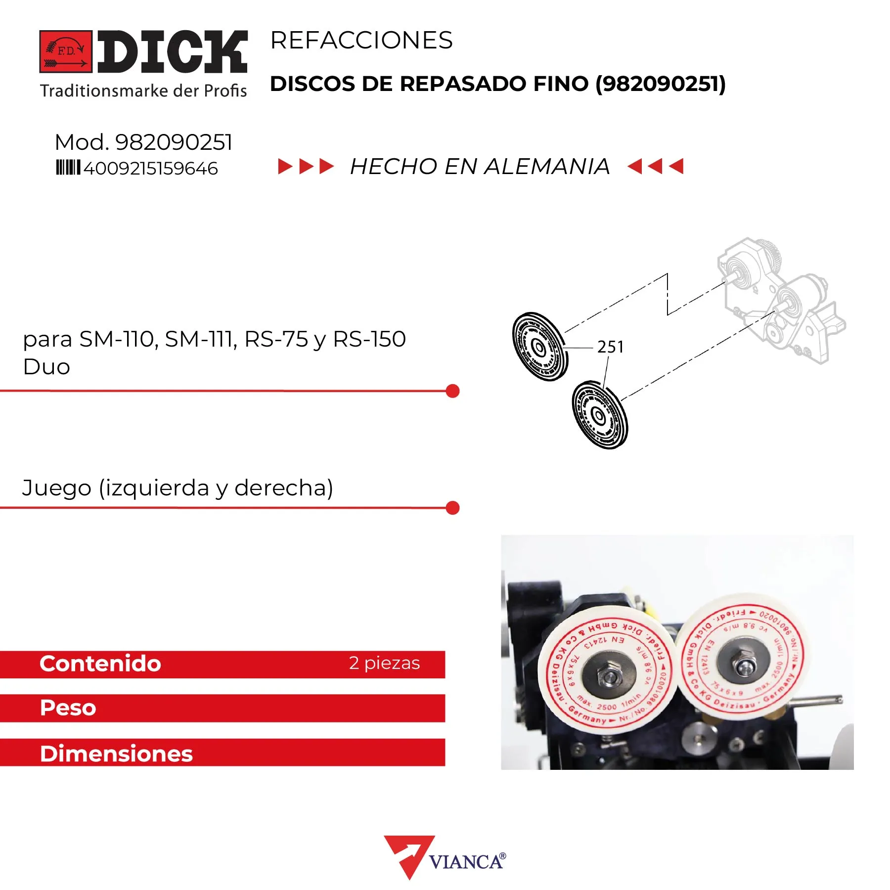 Discos de repasado fino