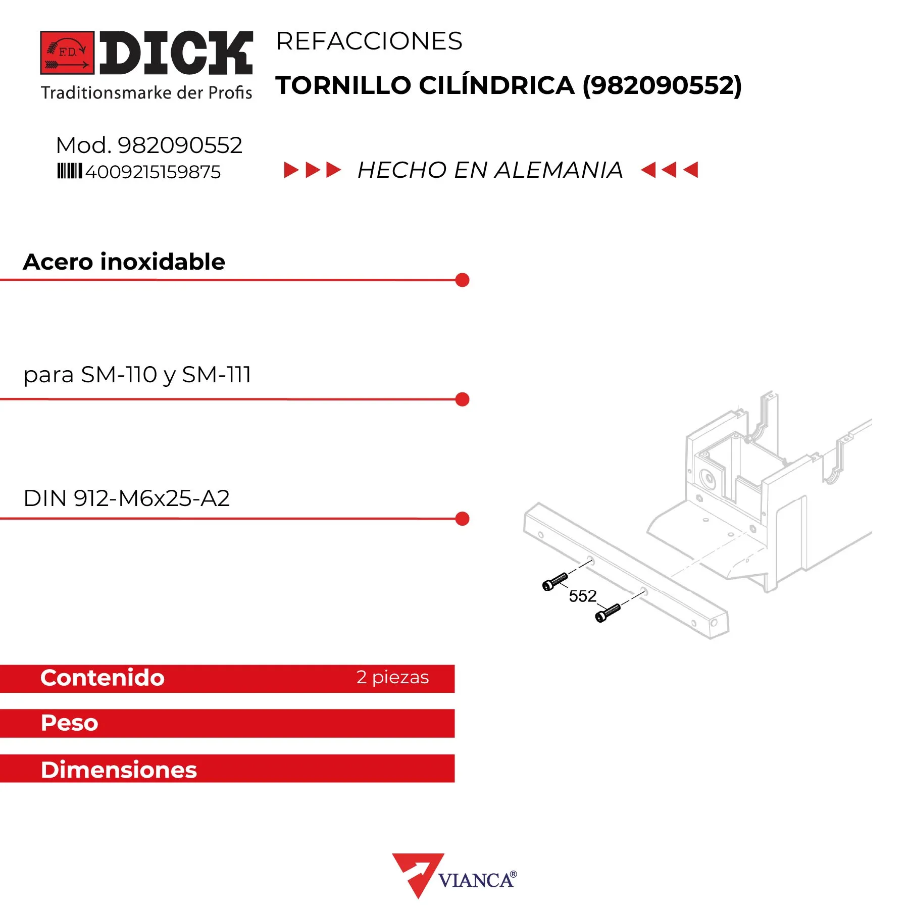 Tornillo cilíndrica