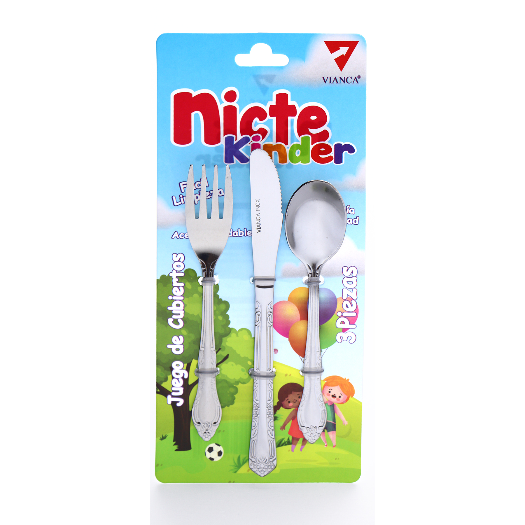 Juego de 3 cubiertos infantiles Nicté Kinder